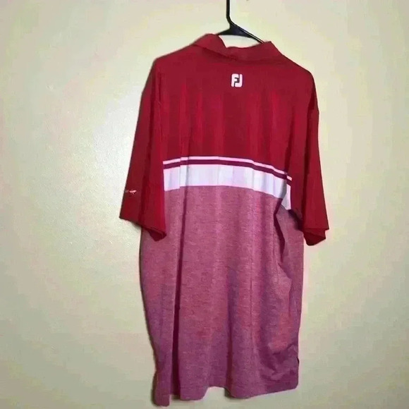 FJ Men’s golfing , Polo , tennis ,Shirt red and white shirt - Picture 2 of 4